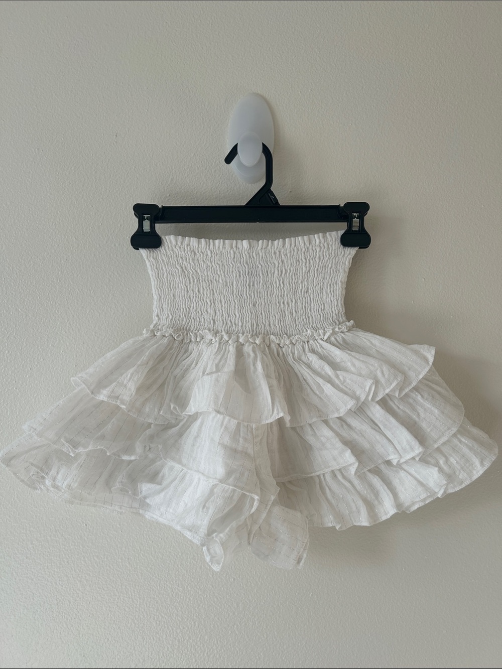 Misa - White Ruffled Shorts